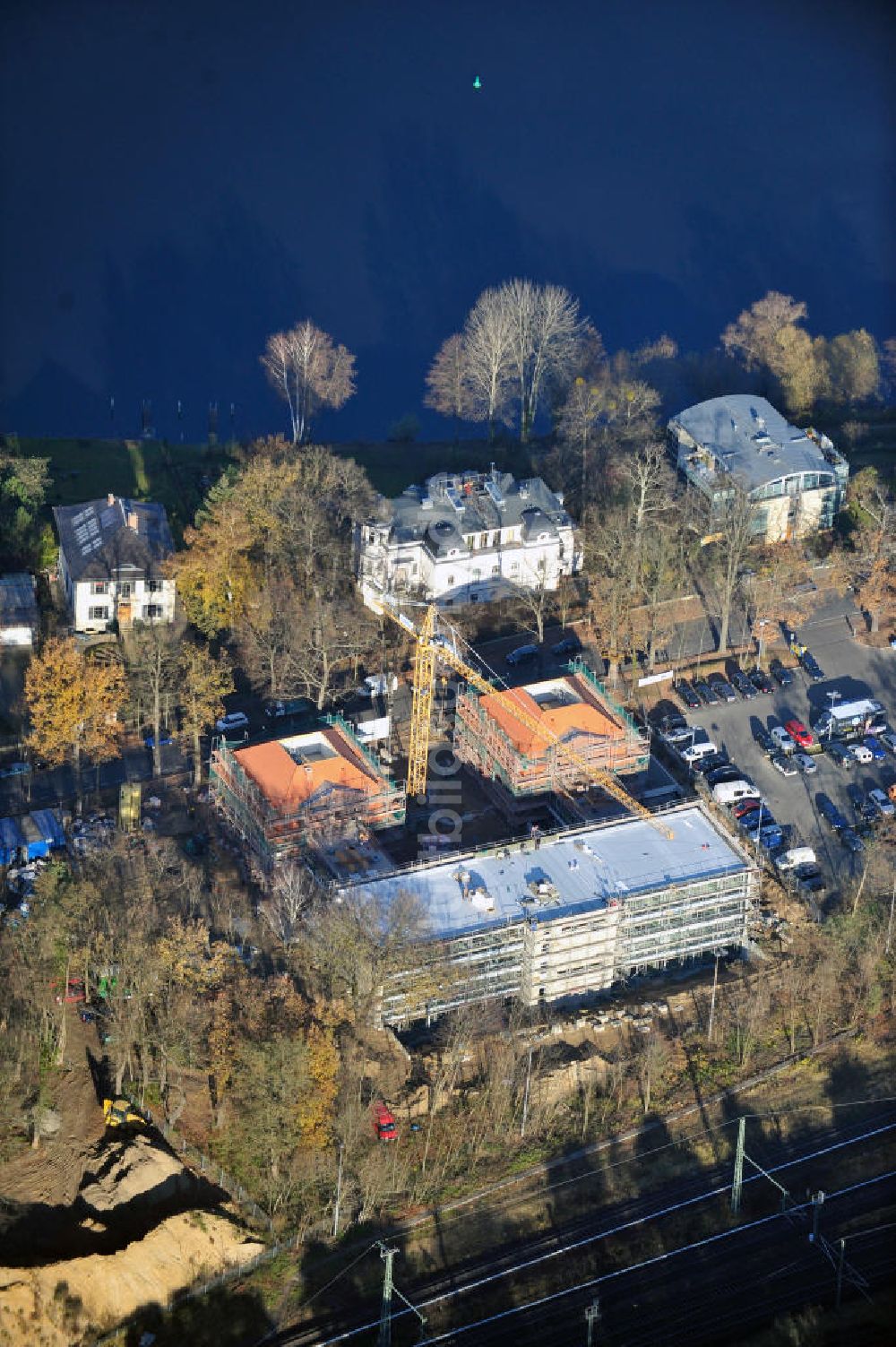 Luftaufnahme Potsdam Babelsberg - HPI ERWEITERUNG - Erweiterungsbau des Hasso-Plattner-Instituts in Potsdam