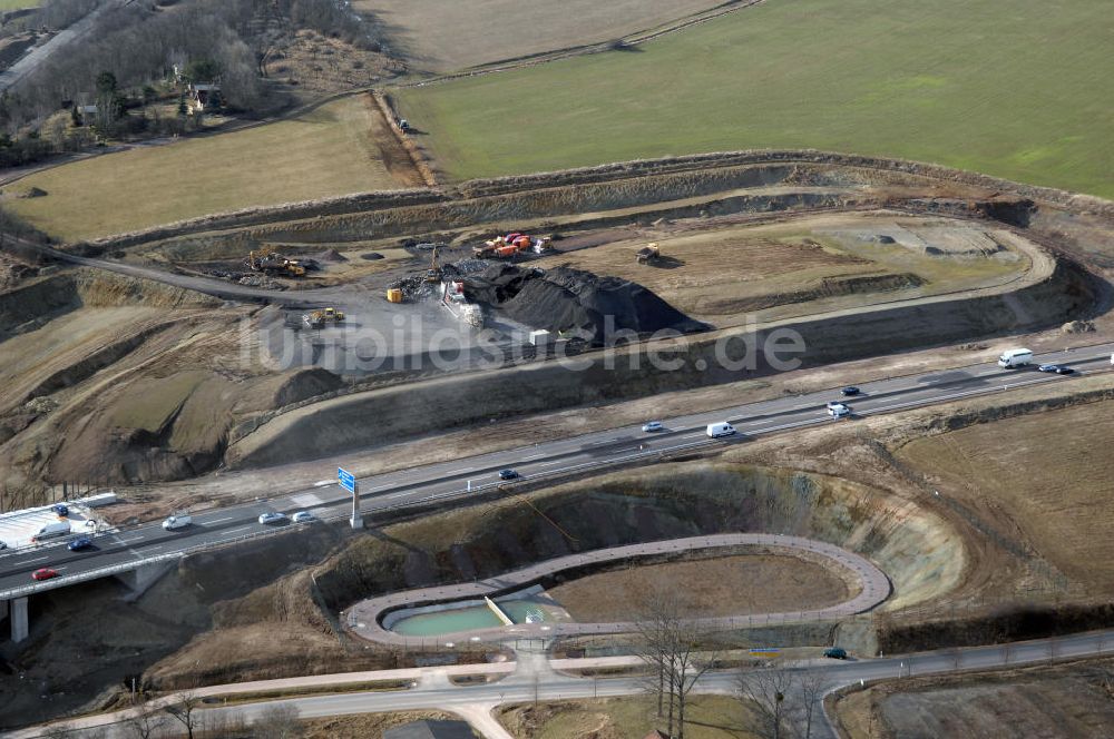 Luftbild Sättelstädt - Hörseltalbrücke der A4 bei Sättelstädt - Hörseltal bridge the A4 Sättelstädt