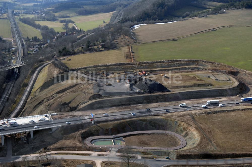 Luftaufnahme Sättelstädt - Hörseltalbrücke der A4 bei Sättelstädt - Hörseltal bridge the A4 Sättelstädt