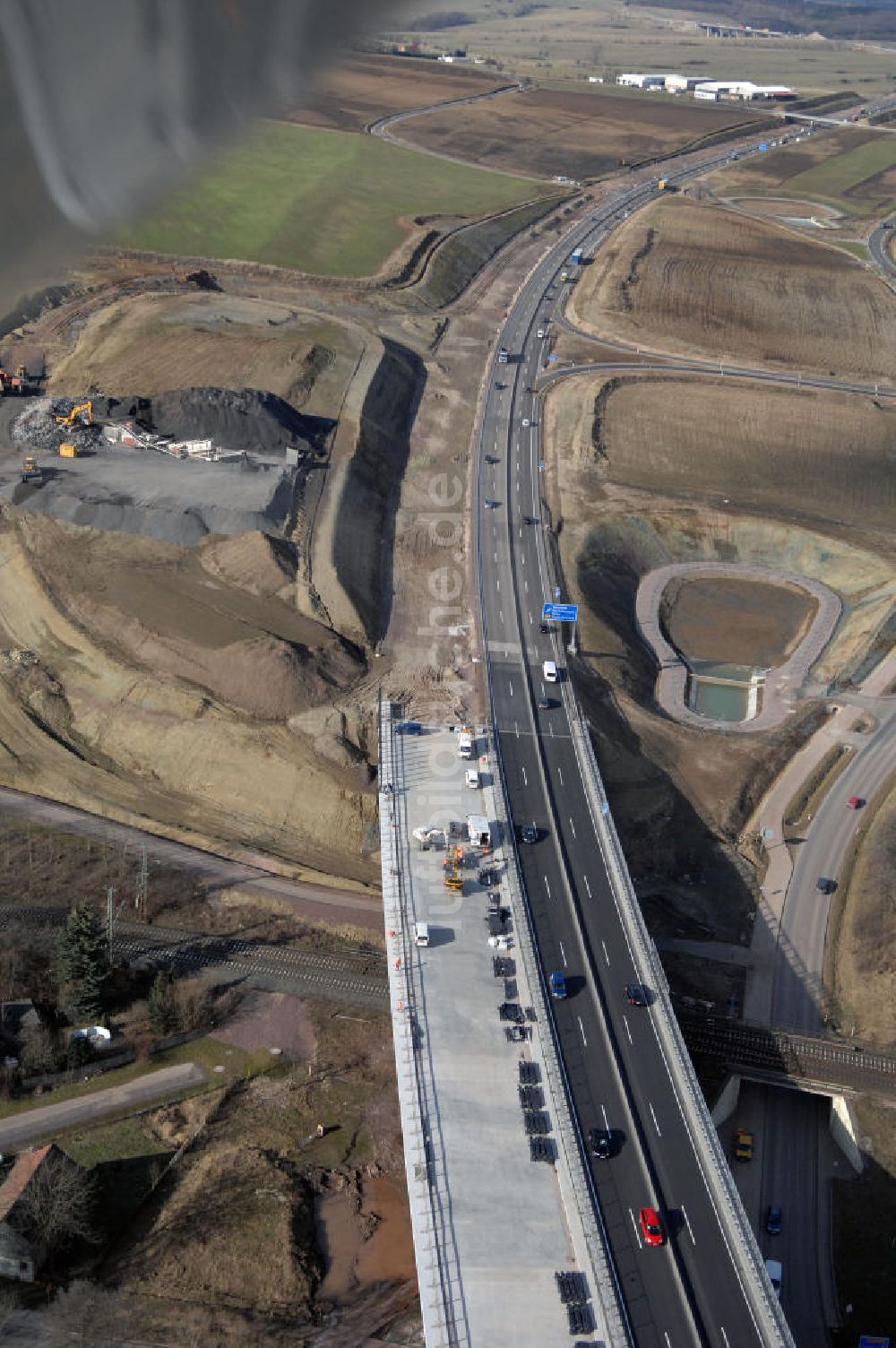 Luftbild Sättelstädt - Hörseltalbrücke der A4 bei Sättelstädt - Hörseltal bridge the A4 Sättelstädt