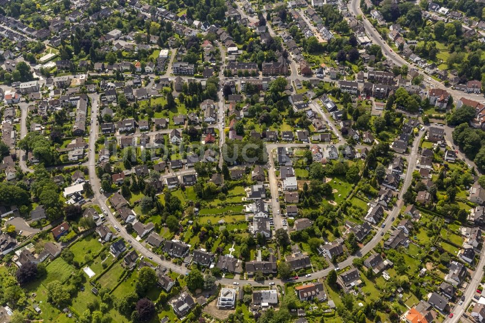 Luftaufnahme Mülheim - Hufeisenförmige Siedlung in Mülheim im Ruhrgebiet im Bundesland Nordrhein-Westfalen