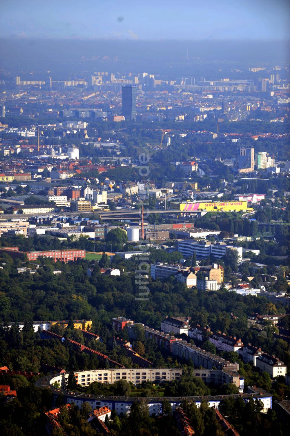 Luftaufnahme Berlin - Hufeisensiedlung Britz