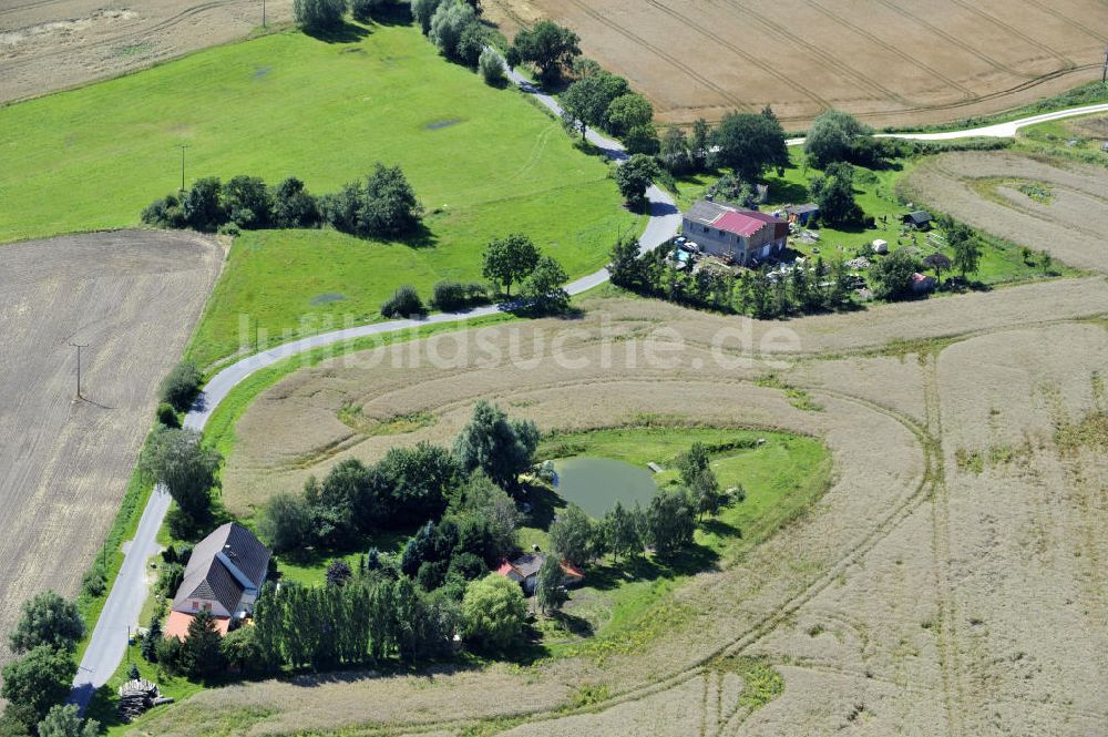 Blankenhagen aus der Vogelperspektive: Häuser bei Blankenhagen, Mecklenburg-Vorpommern