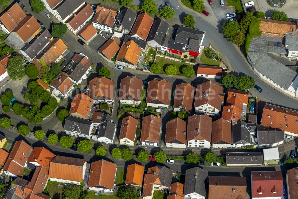 Luftbild Werl - Häuserzeile Neuergraben Kisastraße in Werl im Bundesland Nordrhein-Westfalen