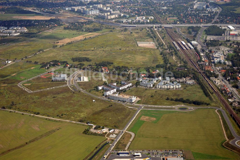 Schönefeld aus der Vogelperspektive: HVB Projekt GmbH Gewerbe- und Wohngebiet Roncasa