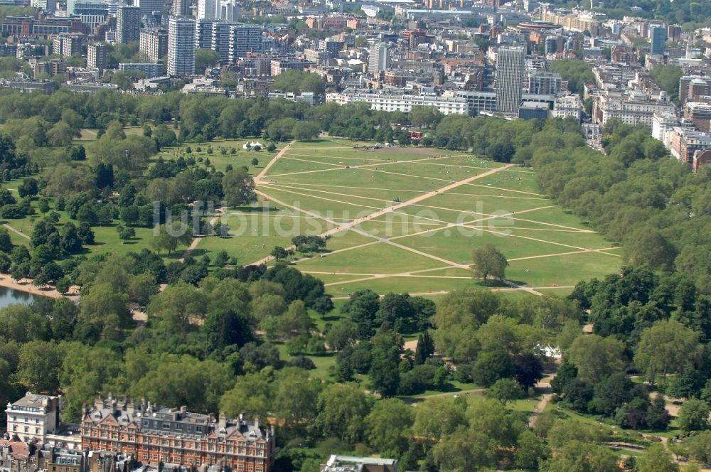 Luftaufnahme London Hyde Park In London