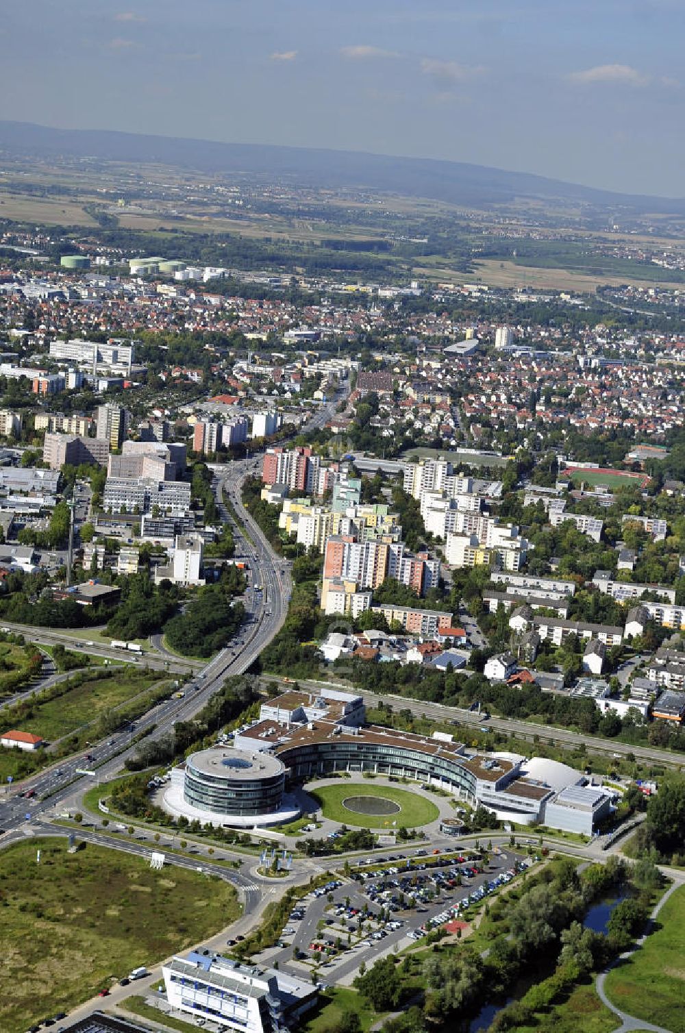 Rüsselsheim von oben - Hyundai Motor Rüsselsheim