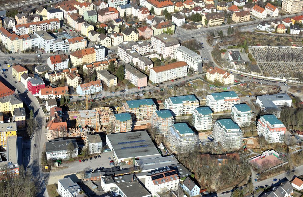 Regensburg aus der Vogelperspektive: I1 Giardino eine Baustelle in Regensburg