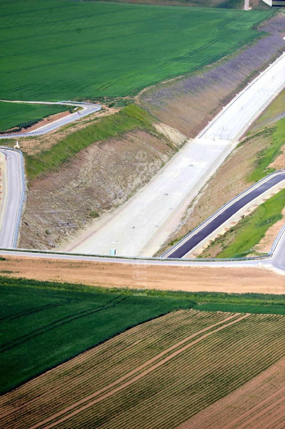 Luftbild Steigra OT Kalzendorf - ICE Neubaustrecke bei Kalzendorf in Sachsen-Anhalt