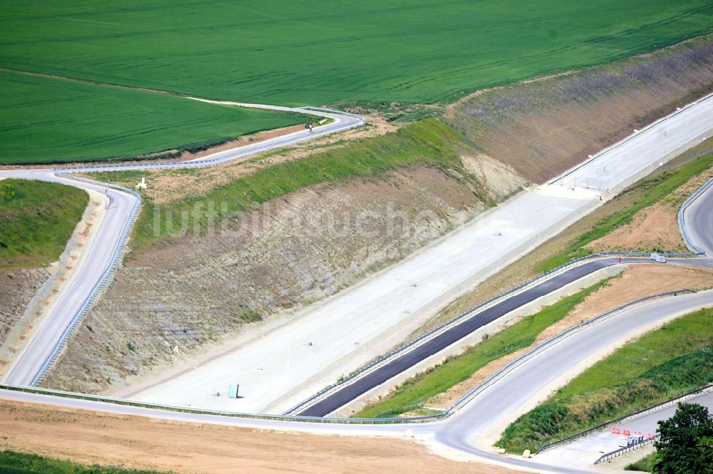 Luftaufnahme Steigra OT Kalzendorf - ICE Neubaustrecke bei Kalzendorf in Sachsen-Anhalt