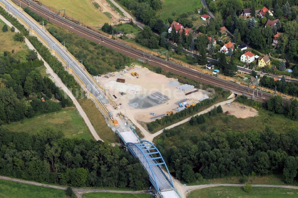 Luftbild Bischleben - ICE- Neubaustrecke und Geratalbrücke in Bischleben in Thüringen