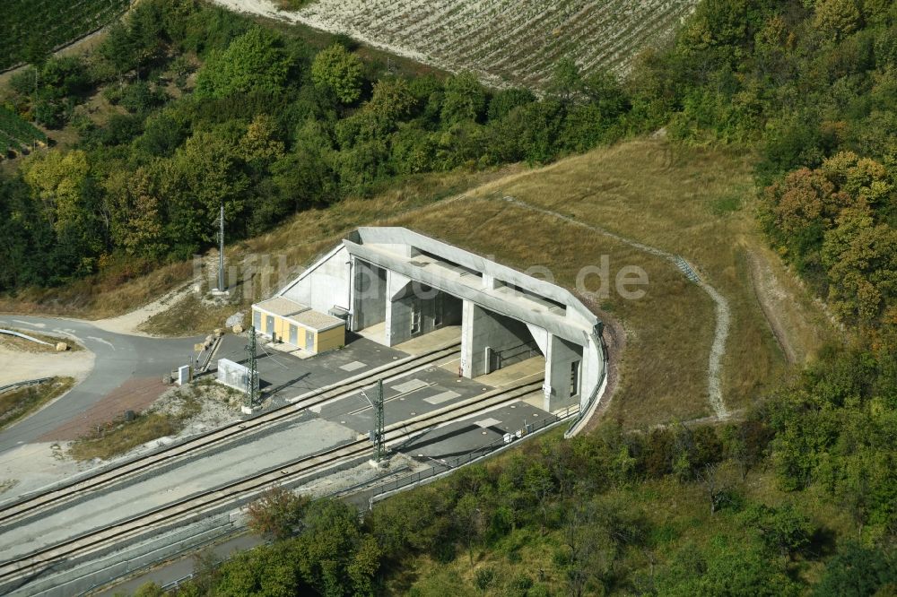 Luftaufnahme Karsdorf - ICE Schienentunnel - Viadukt Osterberg- Tunnel der Deutschen Bahn in Karsdorf im Bundesland Sachsen-Anhalt