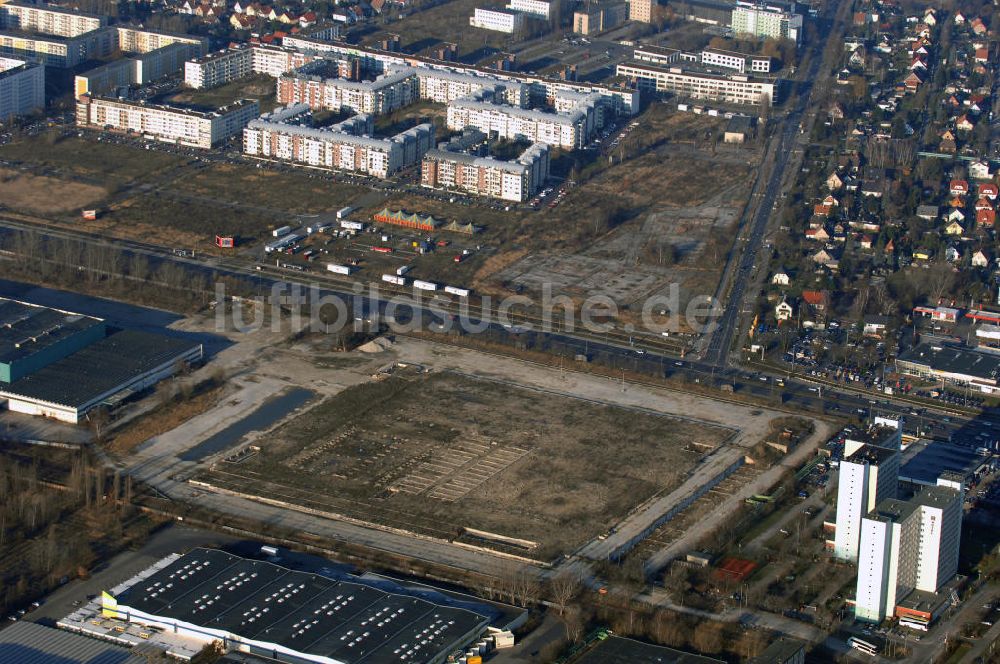 Berlin aus der Vogelperspektive: IKEA-Baufläche an der Landsberger Allee in Berlin Hohenschönhausen