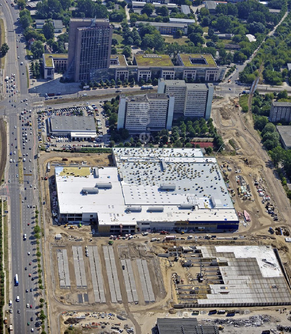 Berlin aus der Vogelperspektive: IKEA-Baustelle Berlin Lichtenberg