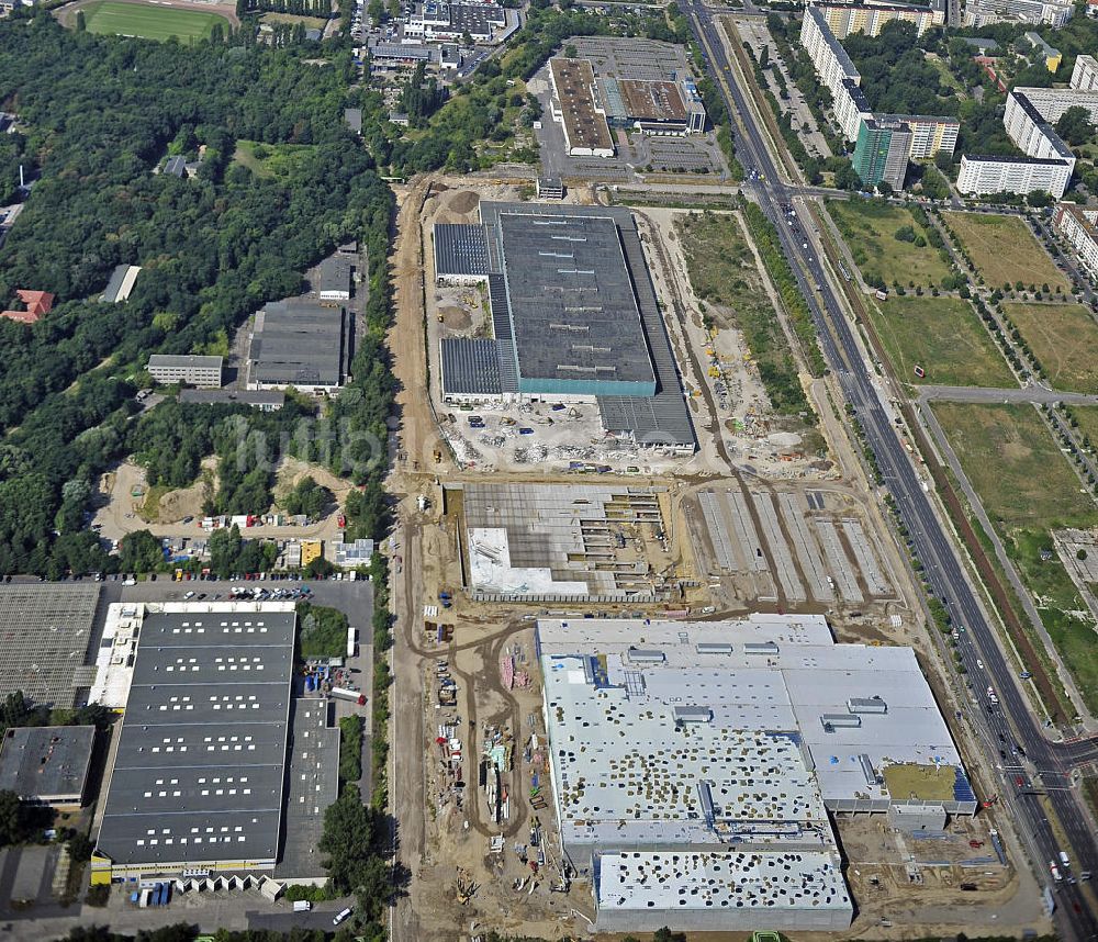 Berlin von oben - IKEA-Baustelle Berlin Lichtenberg