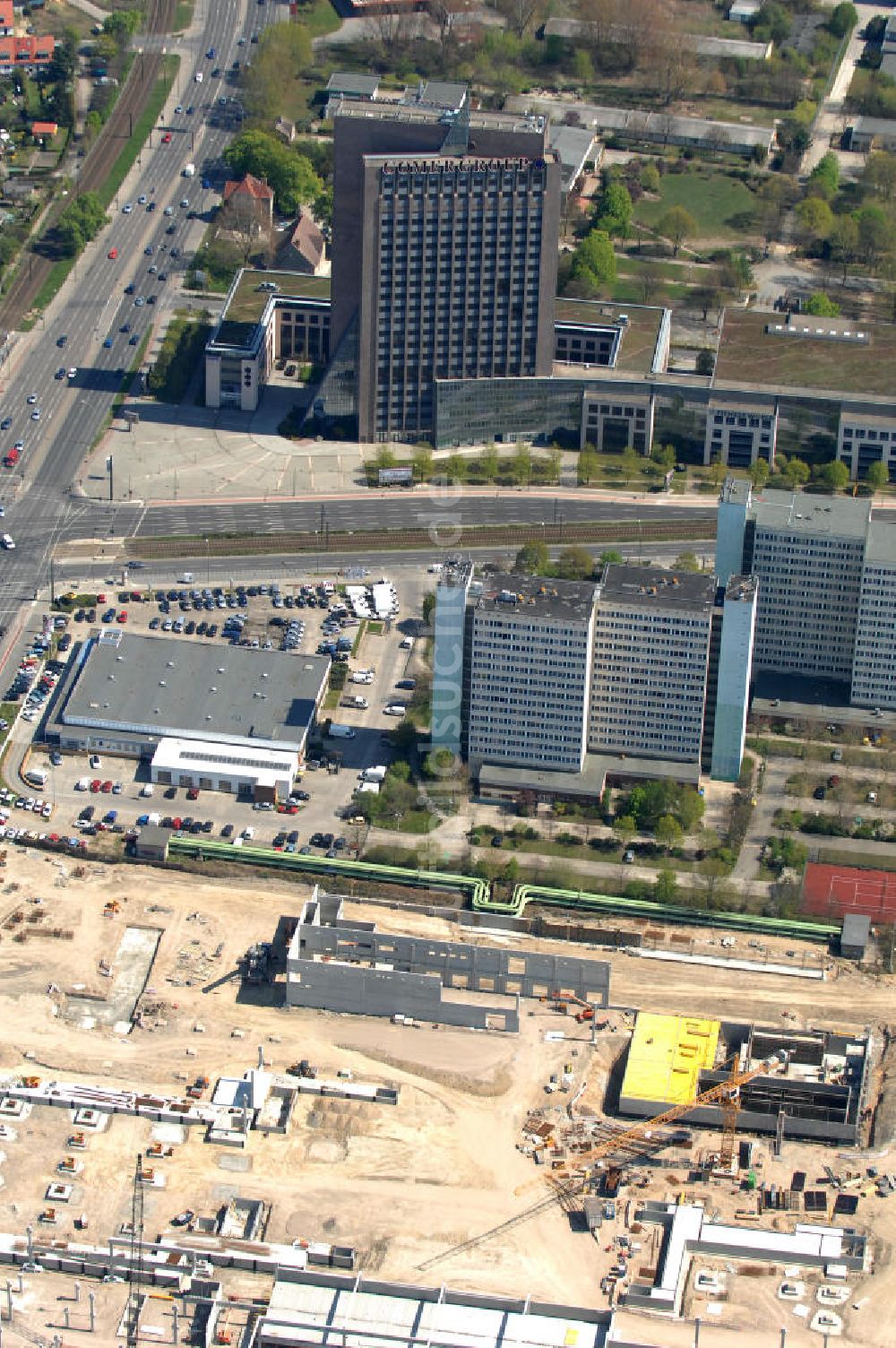 Berlin aus der Vogelperspektive: IKEA Baustelle / construction area Berlin-Lichtenberg