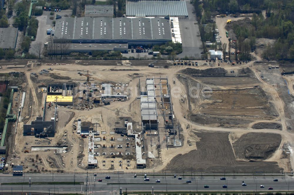 Luftbild Berlin - IKEA Baustelle / construction area Berlin-Lichtenberg