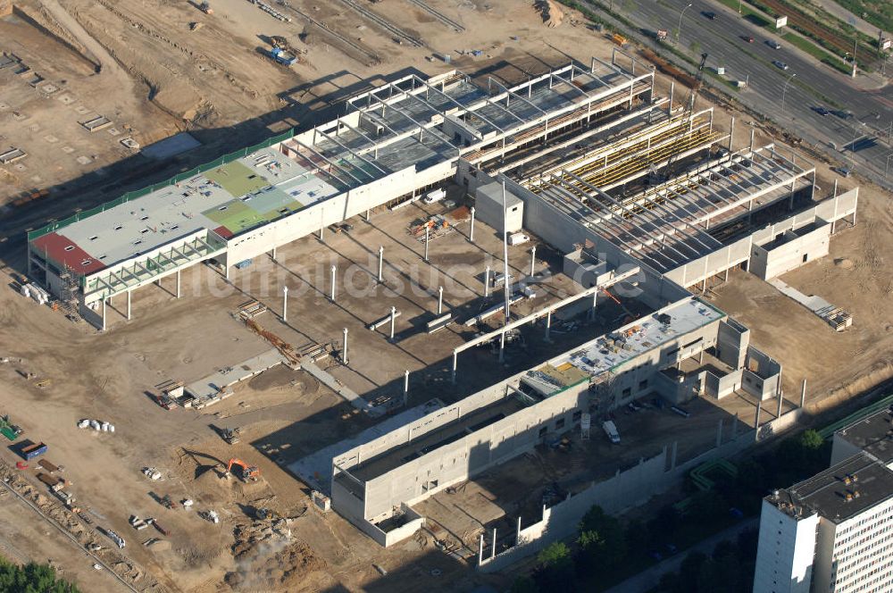 Luftbild Berlin - IKEA Baustelle / construction area Berlin-Lichtenberg