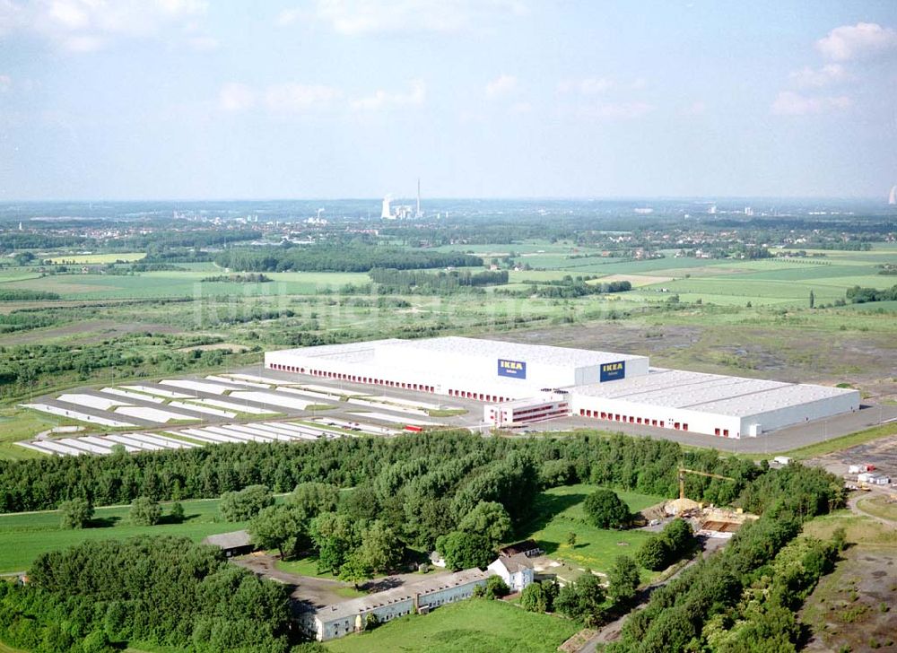 Luftaufnahme Ellinghausen bei Dortmund / NRW - IKEA Distribution in Ellinghausen nördlich von Dortmund in NRW