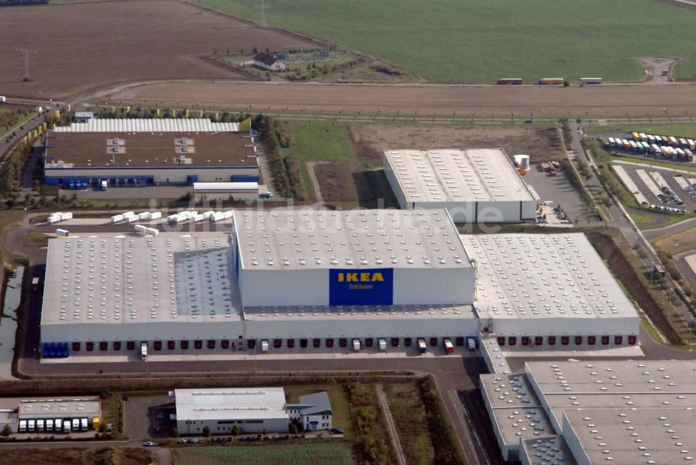 Erfurt-Azmannsdorf aus der Vogelperspektive: IKEA Distributionscenter Azmannsdorf