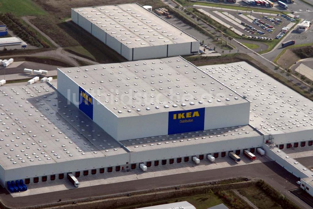 Erfurt-Azmannsdorf aus der Vogelperspektive: IKEA Distributionscenter Azmannsdorf