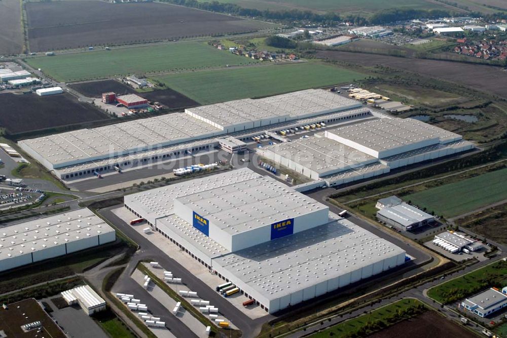 Erfurt-Azmannsdorf von oben - IKEA Distributionscenter Azmannsdorf