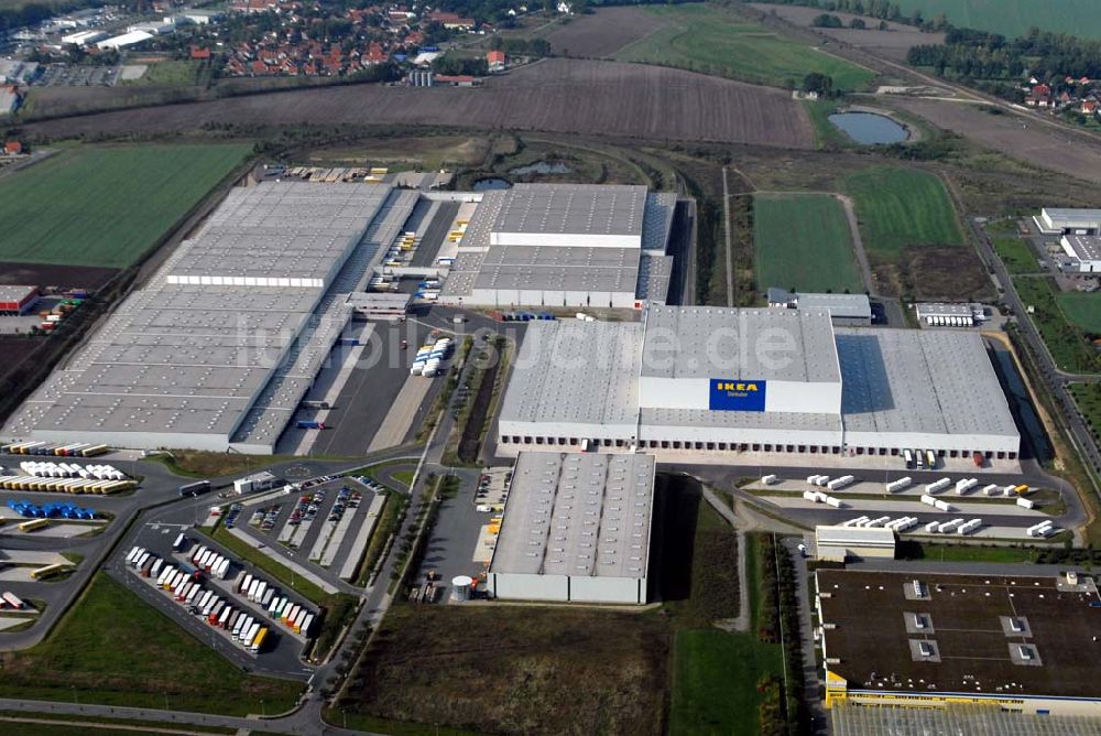 Erfurt-Azmannsdorf von oben - IKEA Distributionscenter Azmannsdorf