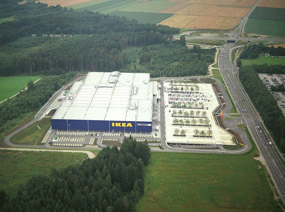 Luftbild München - IKEA Einrichtungshaus am Autobahndreieck München Taufkirchen