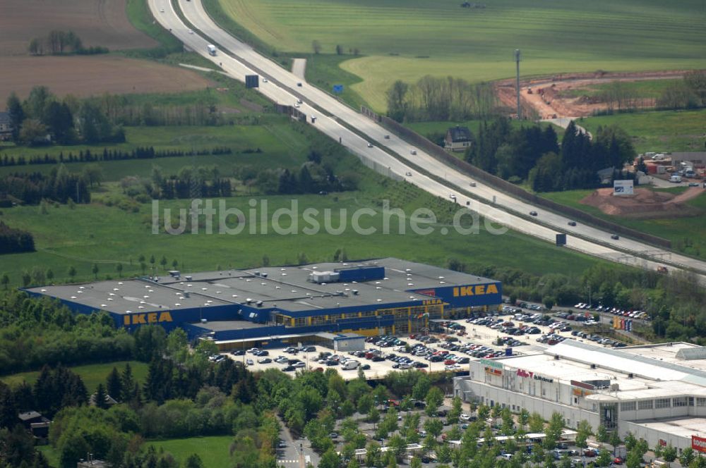 Chemnitz von oben - IKEA - Einrichtungshaus in Chemnitz / Sachsen