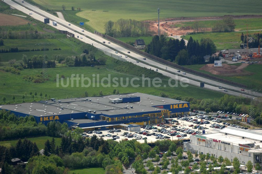 Chemnitz aus der Vogelperspektive: IKEA - Einrichtungshaus in Chemnitz / Sachsen