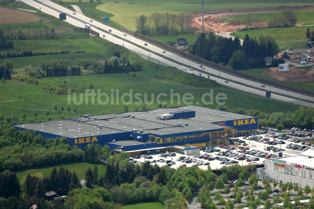 Luftbild Chemnitz - IKEA - Einrichtungshaus in Chemnitz / Sachsen