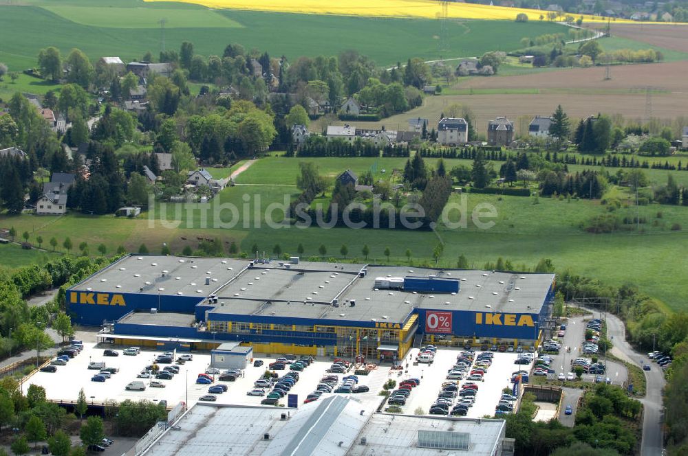 Luftaufnahme Chemnitz - IKEA - Einrichtungshaus in Chemnitz / Sachsen