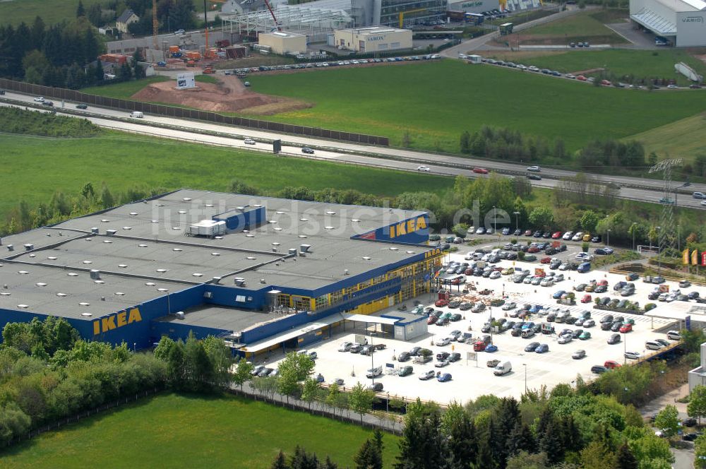 Chemnitz von oben - IKEA - Einrichtungshaus in Chemnitz / Sachsen