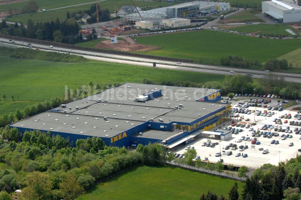 Luftbild Chemnitz - IKEA - Einrichtungshaus in Chemnitz / Sachsen