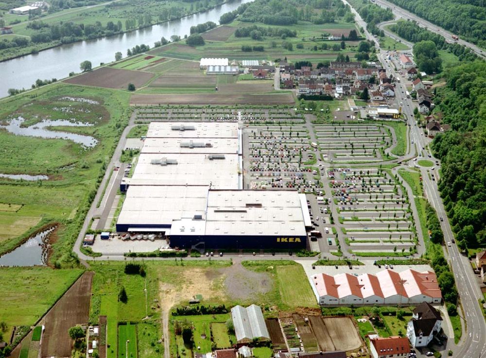 Luftaufnahme Saarlouis - IKEA-Einrichtungshaus und Decathlon- sowie PROMARKT-Mieter in Saarlouis-Liesdorf.