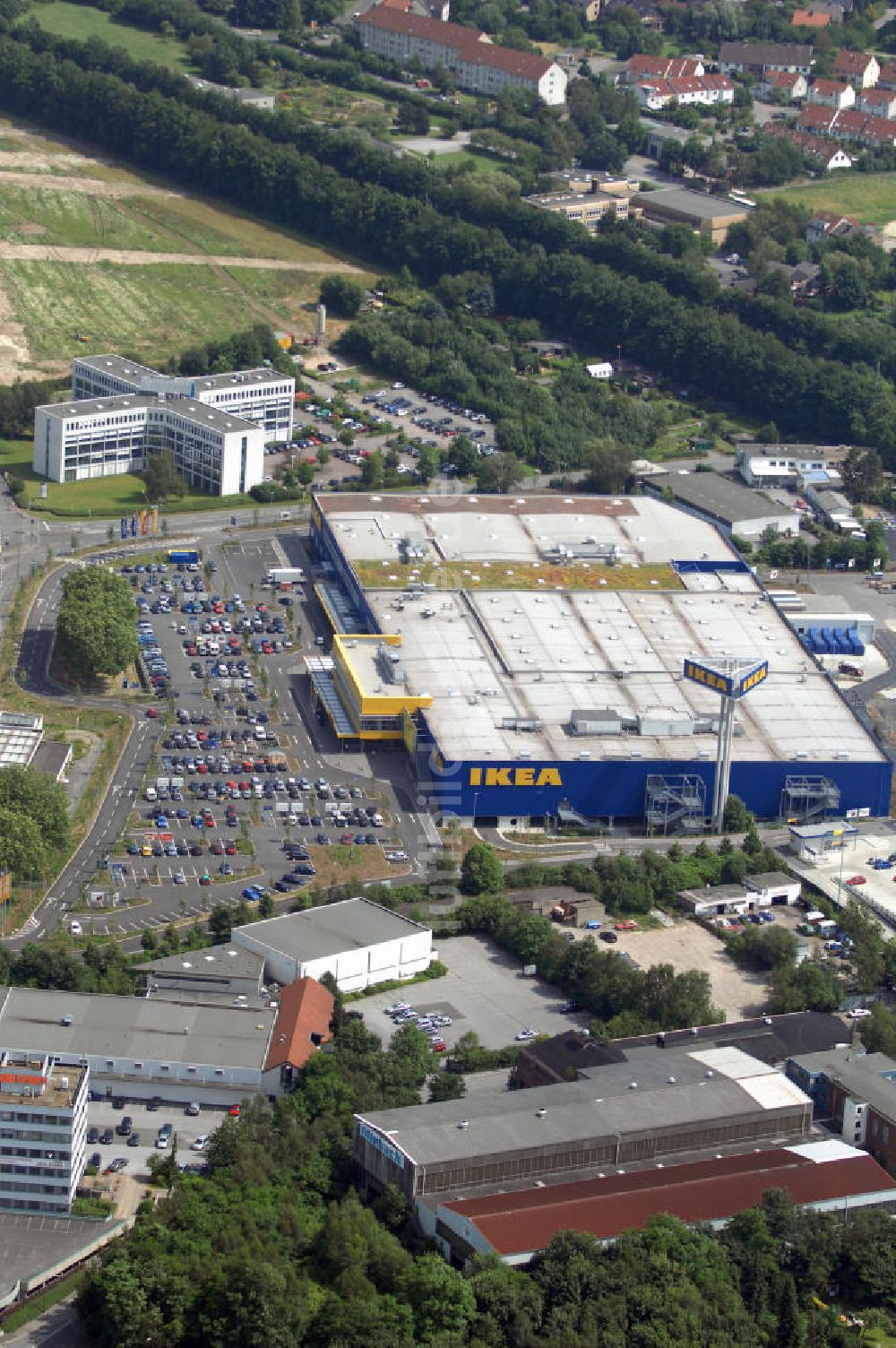 Luftbild Dortmund - IKEA Einrichtungshaus in Dortmund - West in Nordrhein-Westfalen.