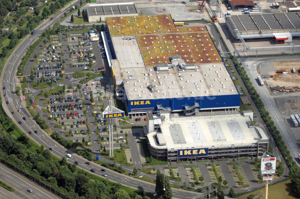 Düsseldorf von oben - IKEA Einrichtungshaus in Düsseldorf