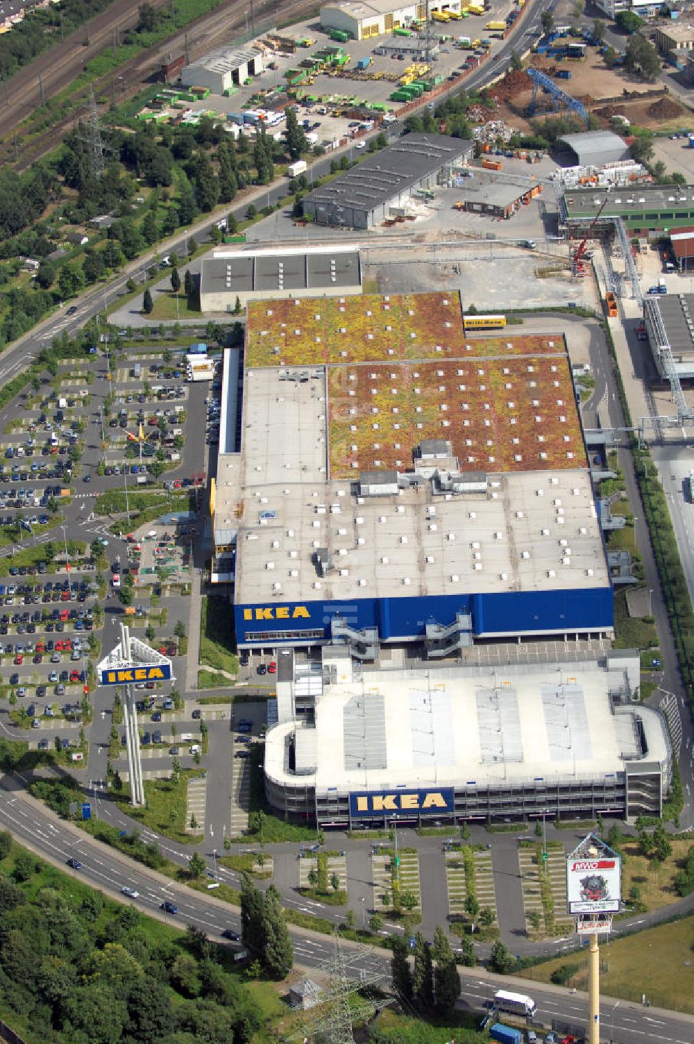 Luftbild Düsseldorf - IKEA Einrichtungshaus in Düsseldorf