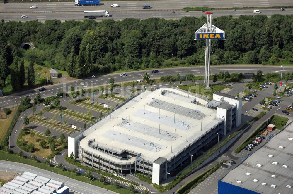 Düsseldorf von oben - IKEA Einrichtungshaus in Düsseldorf