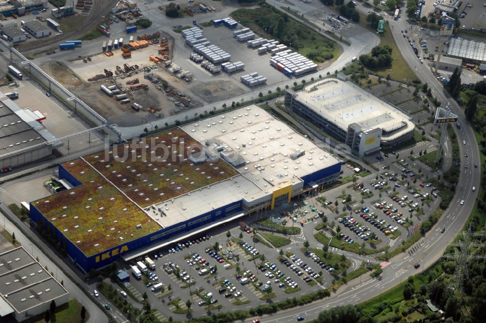 Düsseldorf von oben - IKEA Einrichtungshaus in Düsseldorf