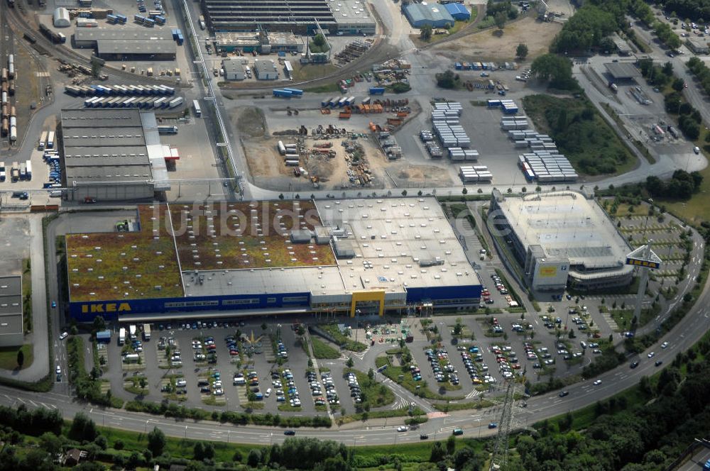 Düsseldorf aus der Vogelperspektive: IKEA Einrichtungshaus in Düsseldorf