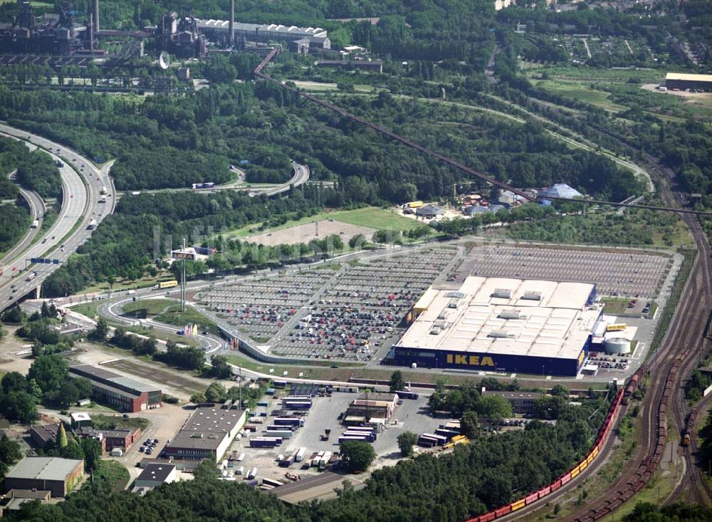 Duisburg (NRW) von oben - IKEA Einrichtungshaus - Duisburg (NRW)