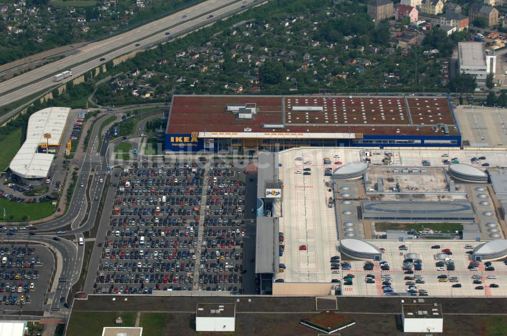 Luftbild Dresden - IKEA - Einrichtungshaus im Elbepark Dresden