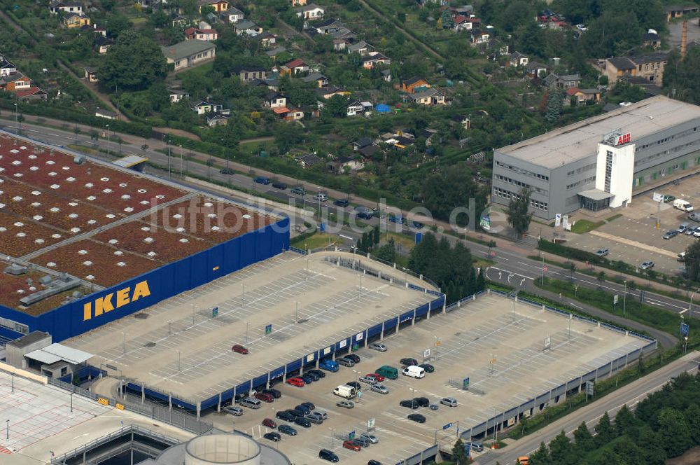 Dresden von oben - IKEA - Einrichtungshaus im Elbepark Dresden