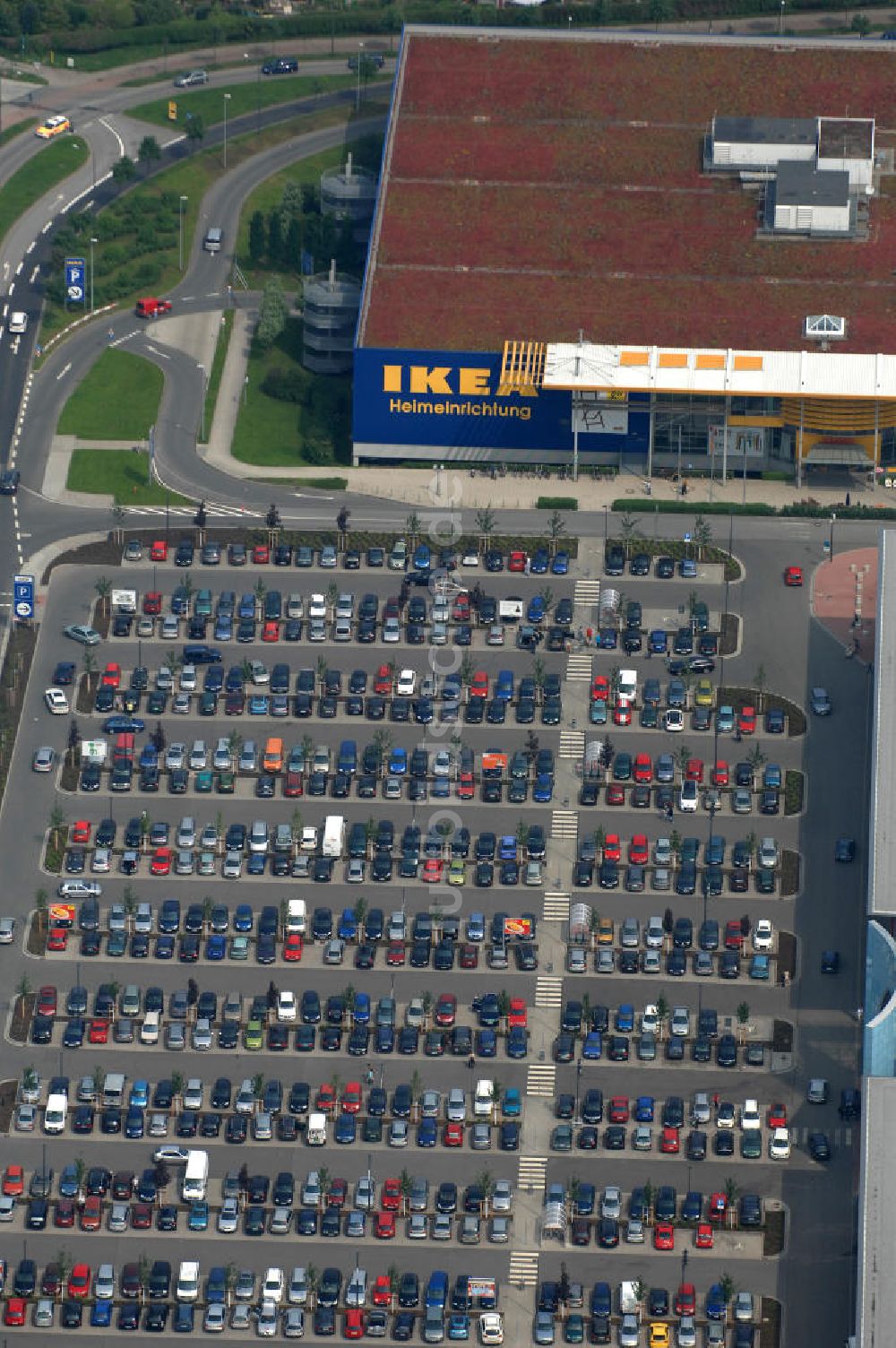 Dresden von oben - IKEA - Einrichtungshaus im Elbepark Dresden