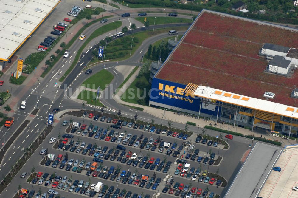 Dresden aus der Vogelperspektive: IKEA - Einrichtungshaus im Elbepark Dresden