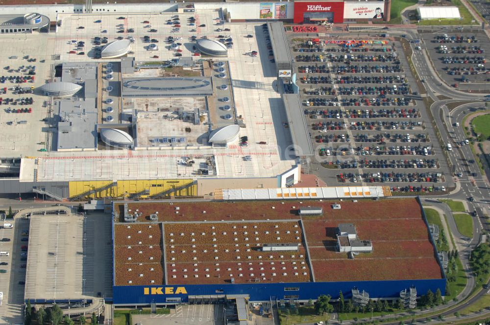 Luftbild Dresden - IKEA - Einrichtungshaus im Elbepark Dresden im Bundesland Sachsen