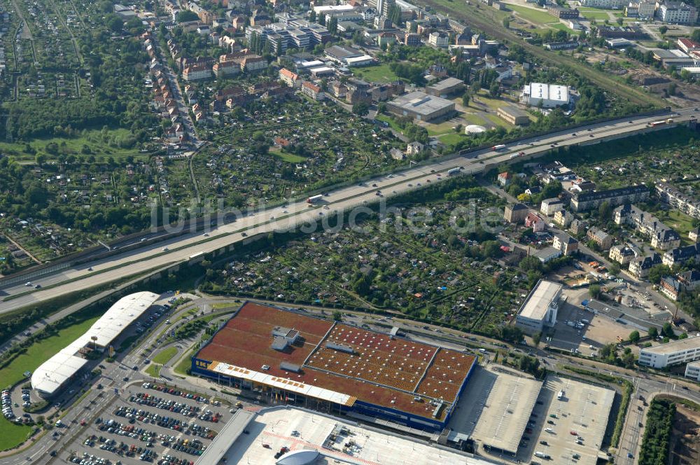 Luftaufnahme Dresden - IKEA - Einrichtungshaus im Elbepark Dresden im