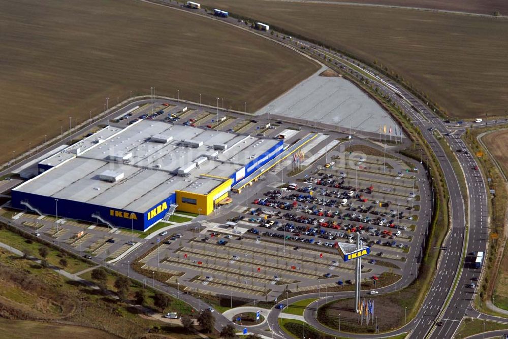 Erfurt aus der Vogelperspektive: IKEA Einrichtungshaus Erfurt