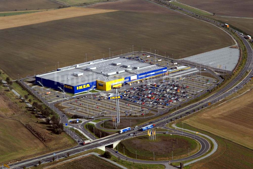 Erfurt aus der Vogelperspektive: IKEA Einrichtungshaus Erfurt